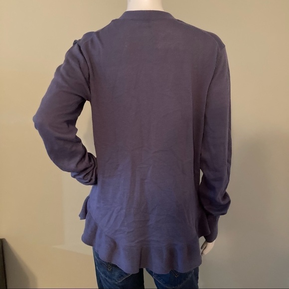 HINGE ladies long sleeved cardigan slate blue size m - Picture 2 of 3